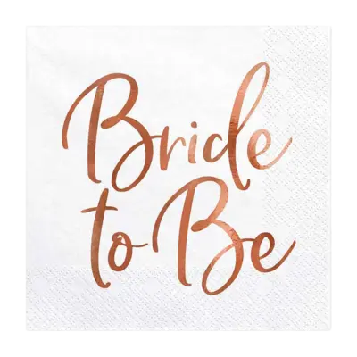 Rose Gold Bride Napkins