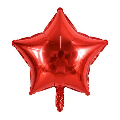 Red Blue & Silver Star Foil Balloons