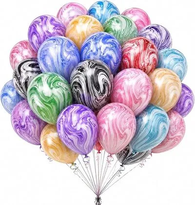 Agate Marble Balloons 25 pcs
