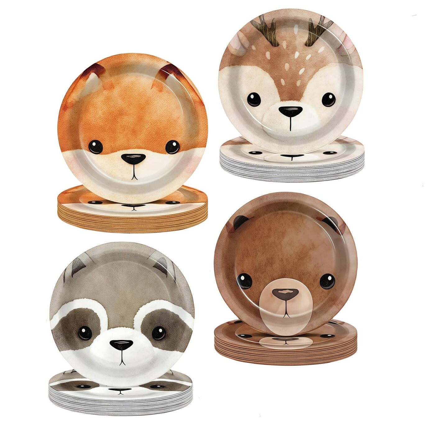 Safari Animal Paper Plates 7 Inch 40 pcs