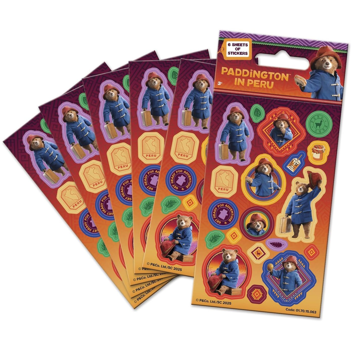 Paddington in Peru Stickers 6 sheets