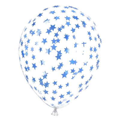Blue and Silver Black Balloons