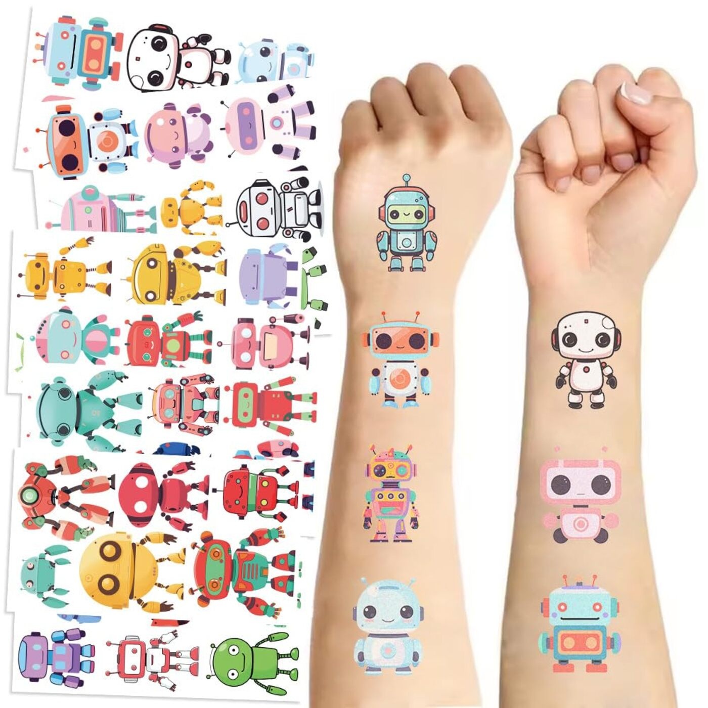 Robot Temporary Tattoos 90 pcs