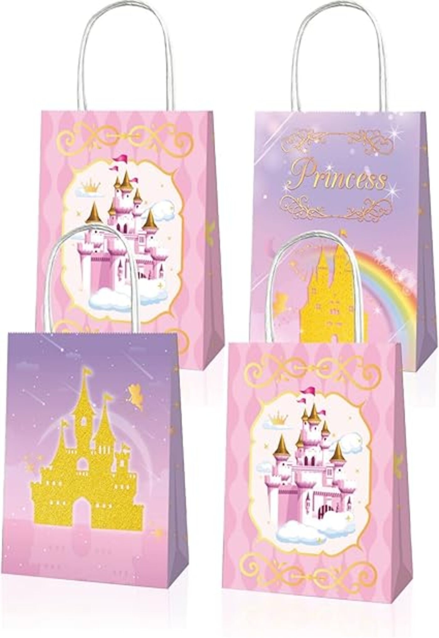 Princess Castle Party Favor Bags x12