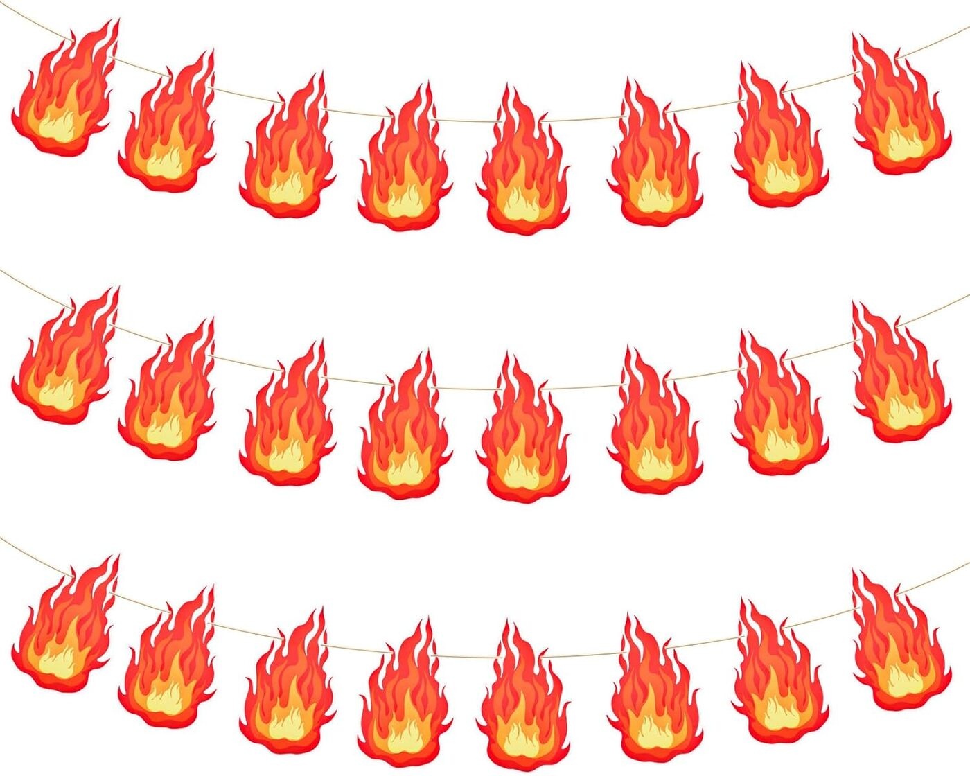 Fire Flame Banners – 3 pcs