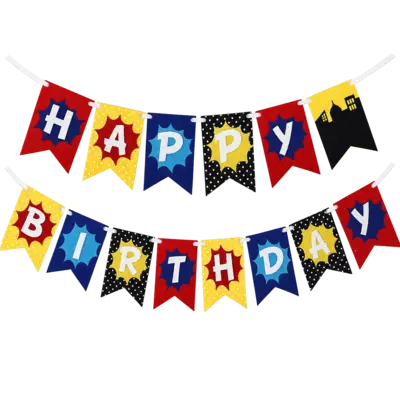 Superhero Birthday Banner