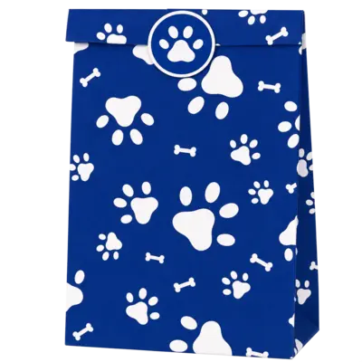 Dog Paw Party Favor Bags x12