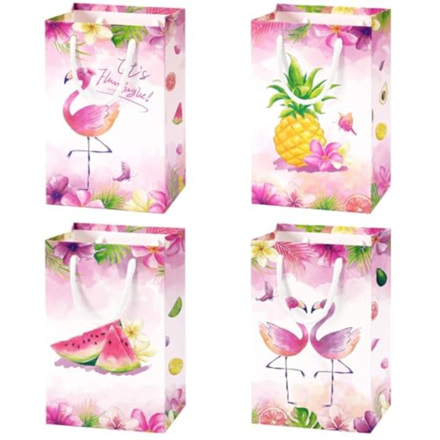 WERNNSAI Flamingo Party Favor Bags – 16 pcs