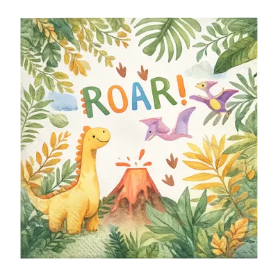 Dino Happy Birthday Party Tableware