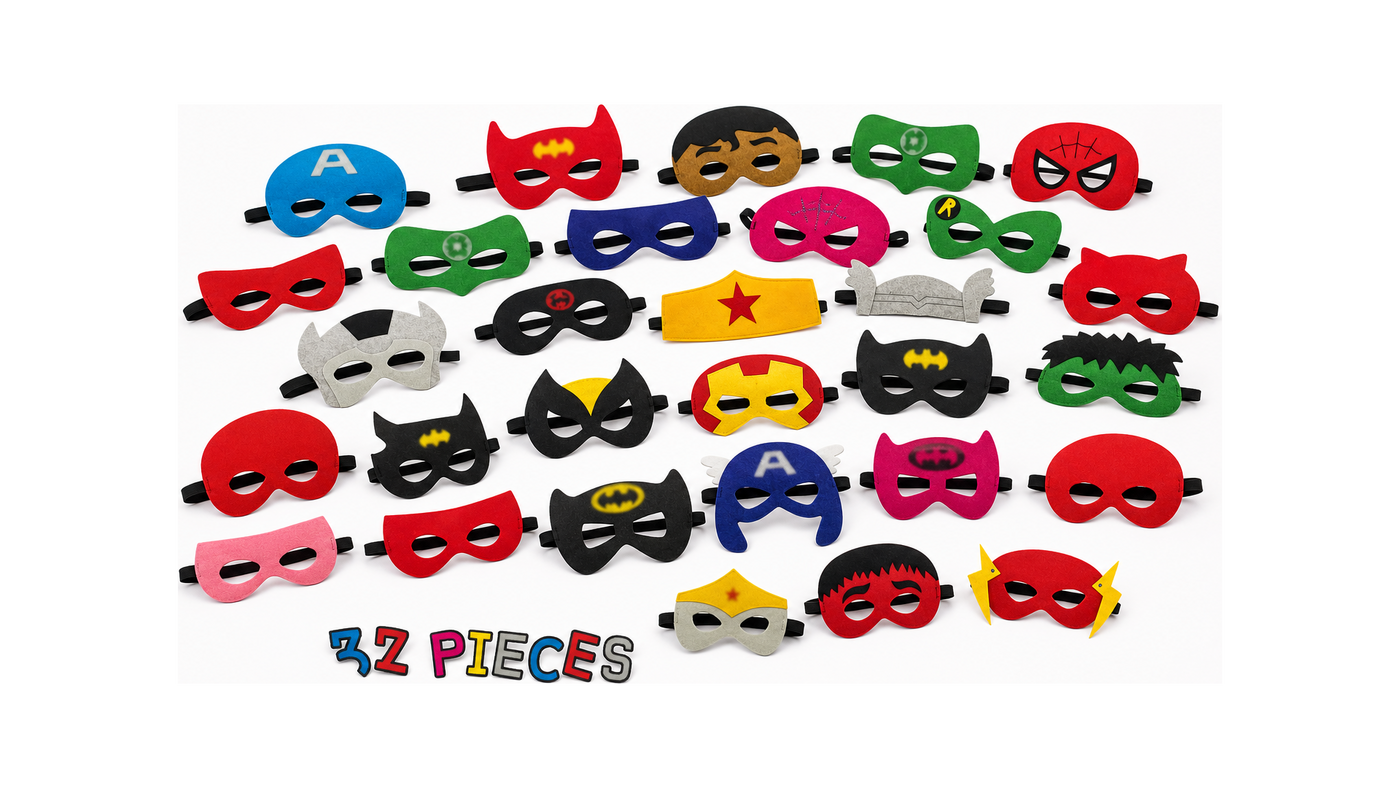 Superhero Masks – 32 pcs