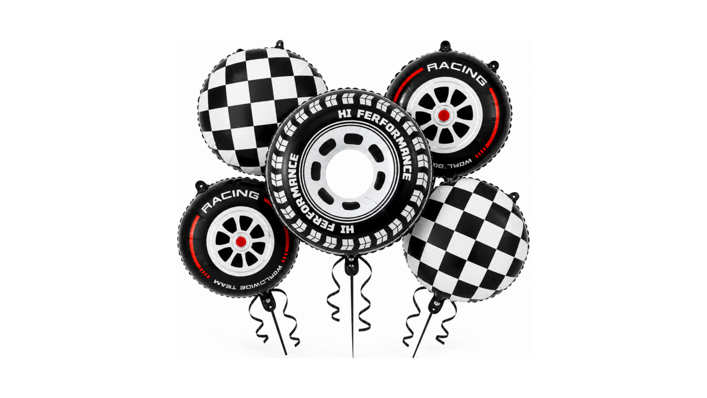 Racing Car Balloons 5 pcs