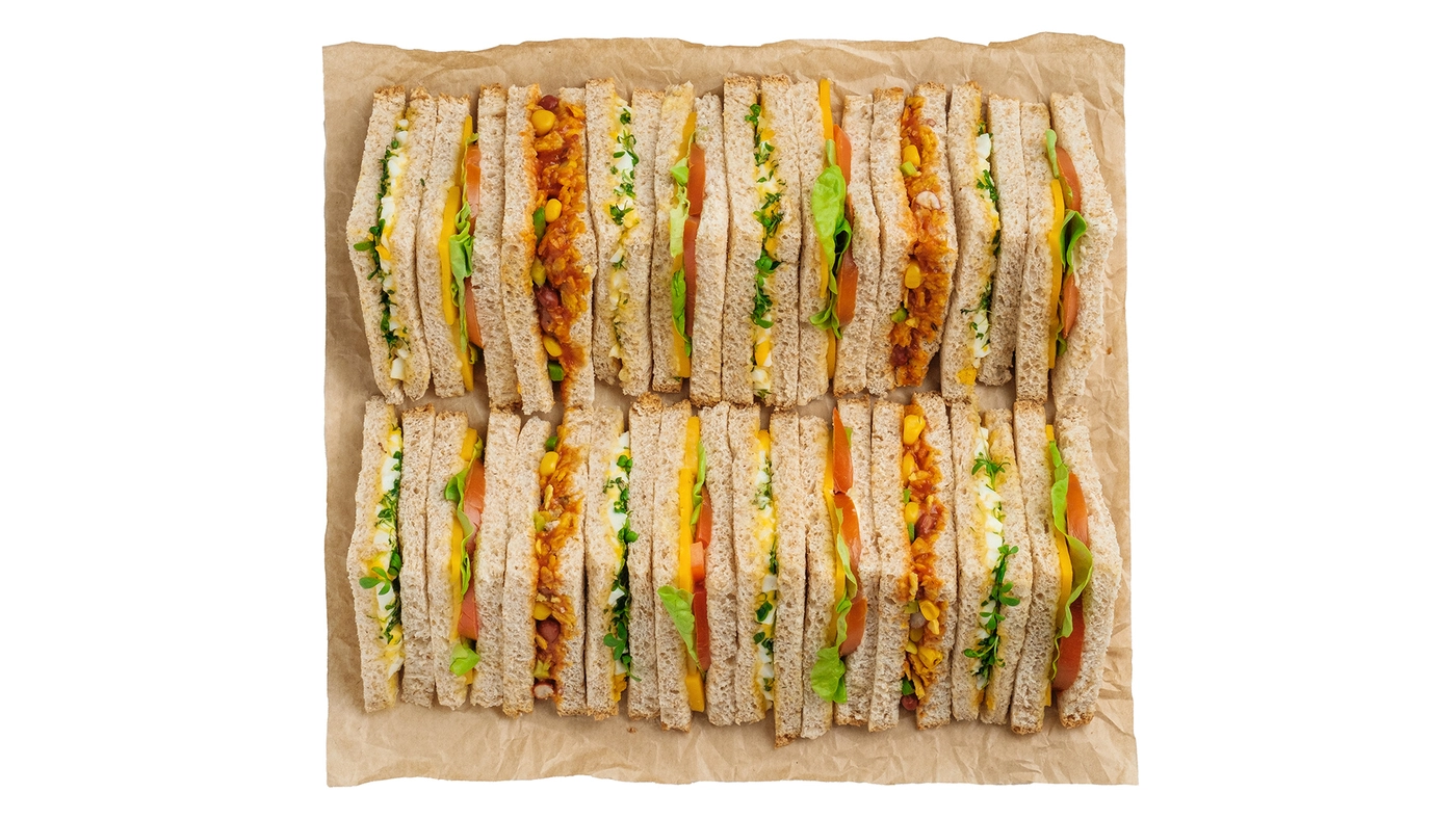 Platter of 20 Vegetarian Sandwiches