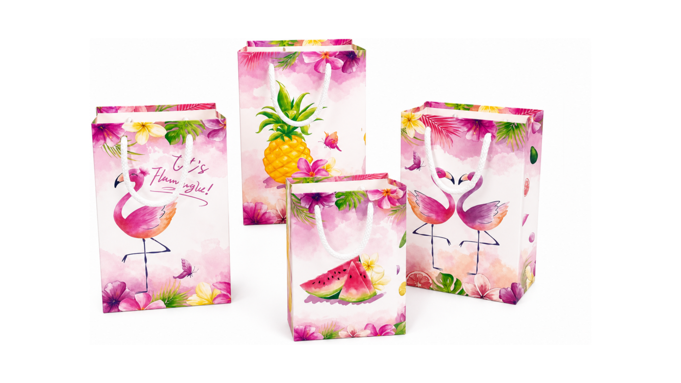 WERNNSAI Flamingo Party Favor Bags – 16 pcs