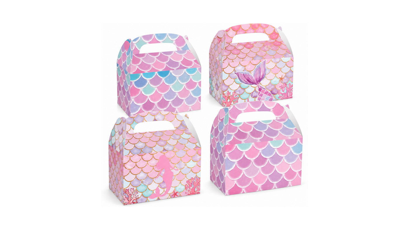 Mermaid Scale Party Favor Bags x12