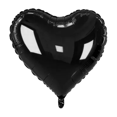 Black Heart Foil Balloons