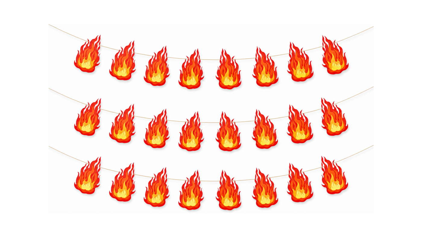 Fire Flame Banners – 3 pcs