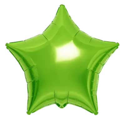 Green & Black Star Foil Balloons