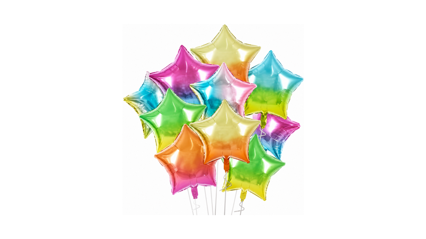 Gradient Star Foil Balloons