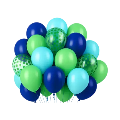 Blue and Green Balloons