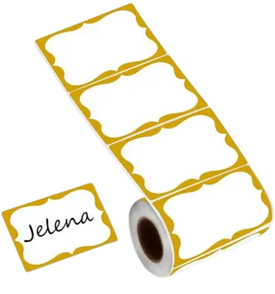 Gold Name Tag Stickers