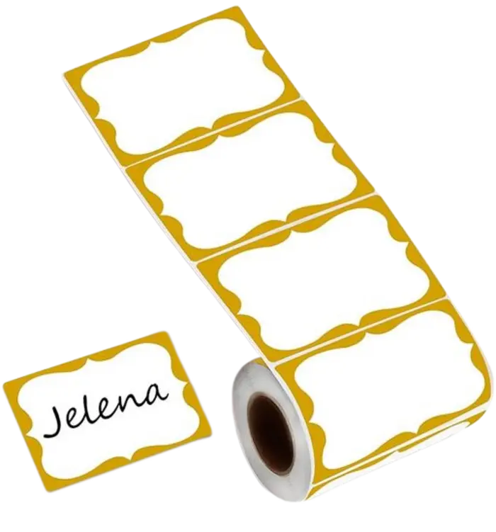 Gold Name Tag Stickers