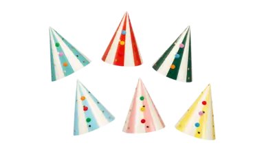 Circus Theme Paper Party Pompom Hats