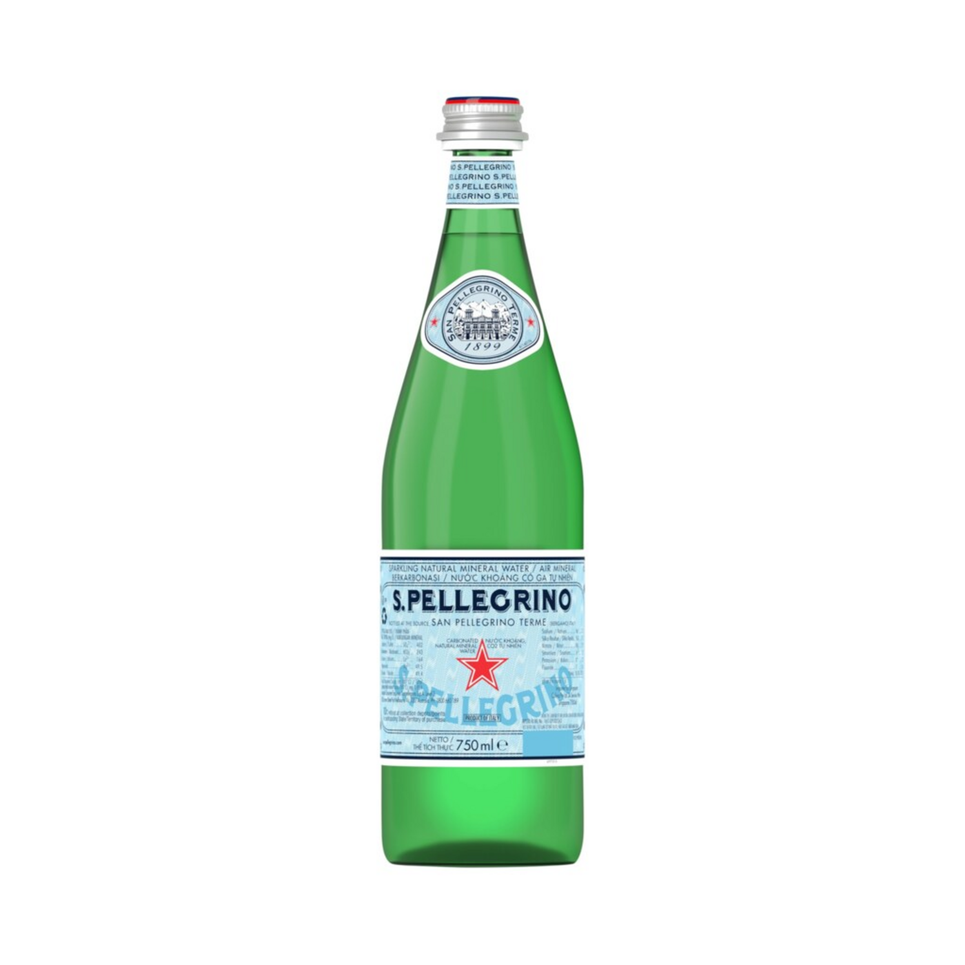 San Pellegrino Sparkling Water in a Glass Bottle