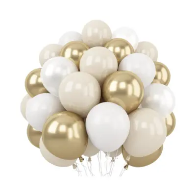 Gold and White Balloons (uninflated)