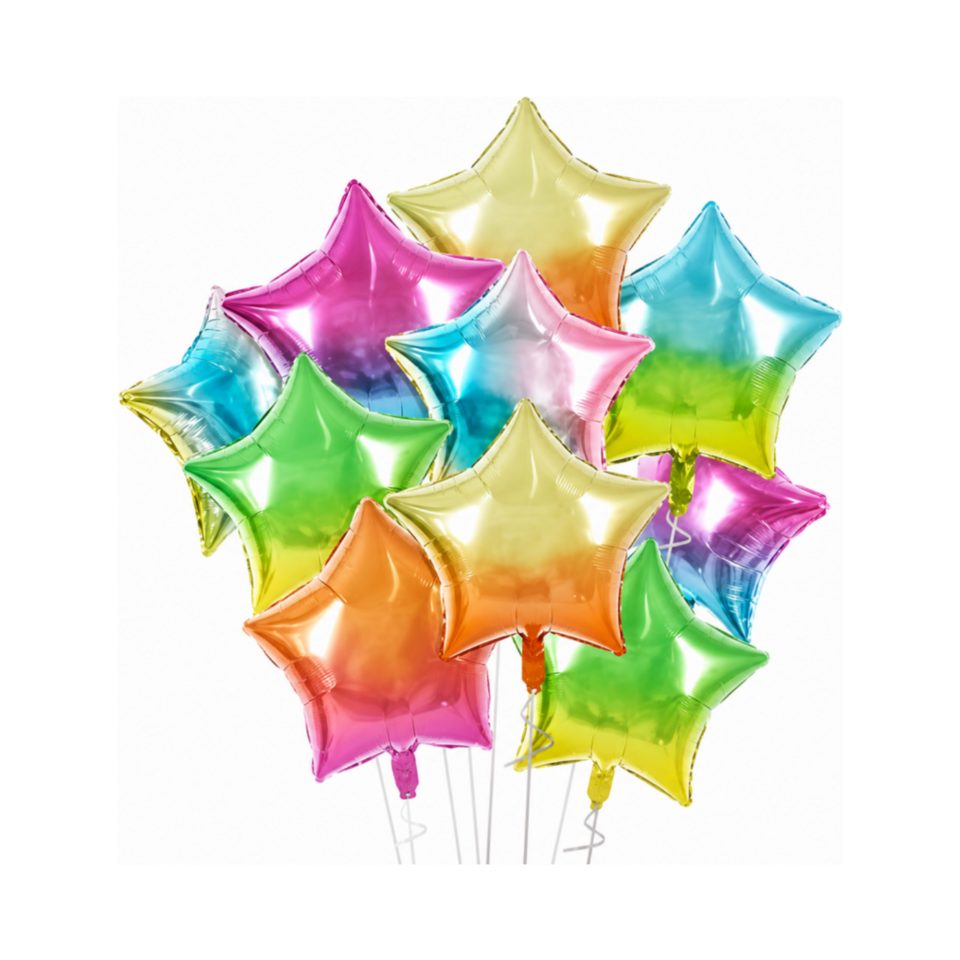 Gradient Star Foil Balloons