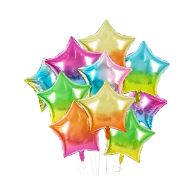 Gradient Star Foil Balloons