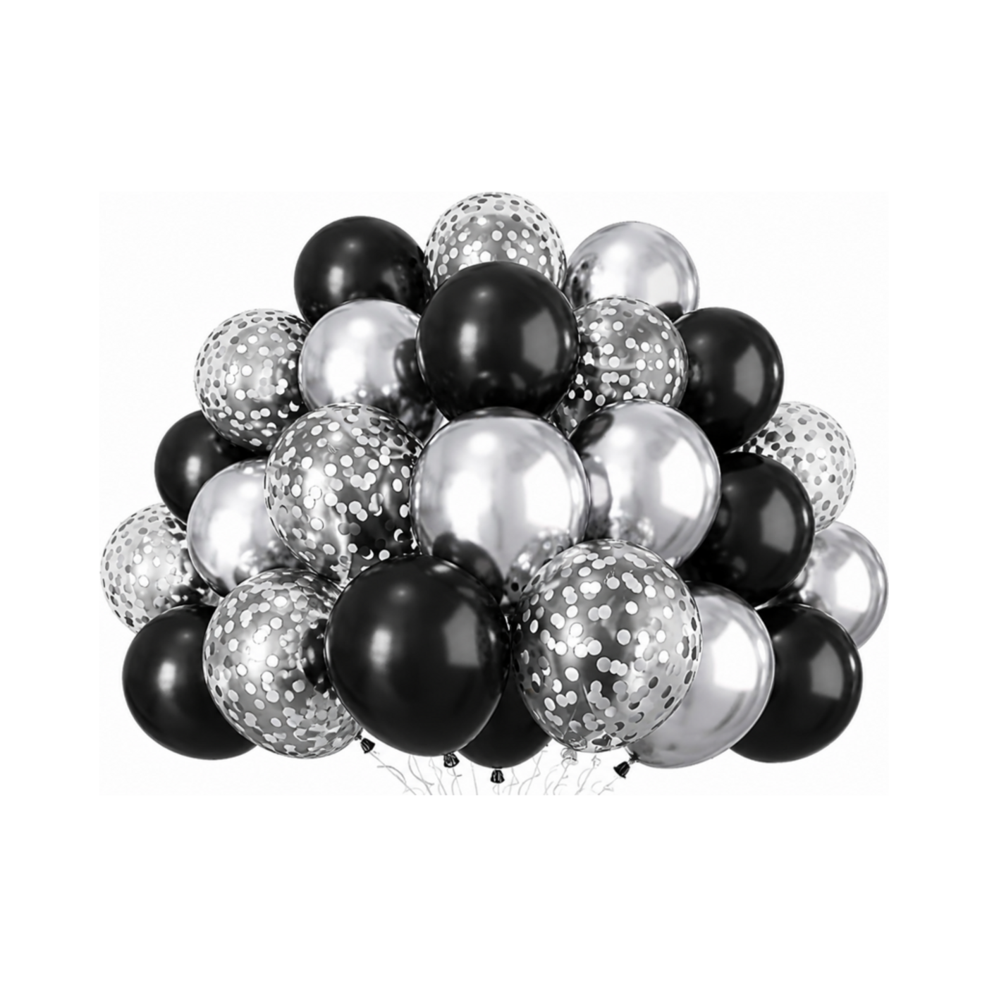 Black & Silver Balloon Set