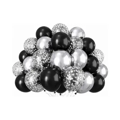 Black & Silver Balloon Set