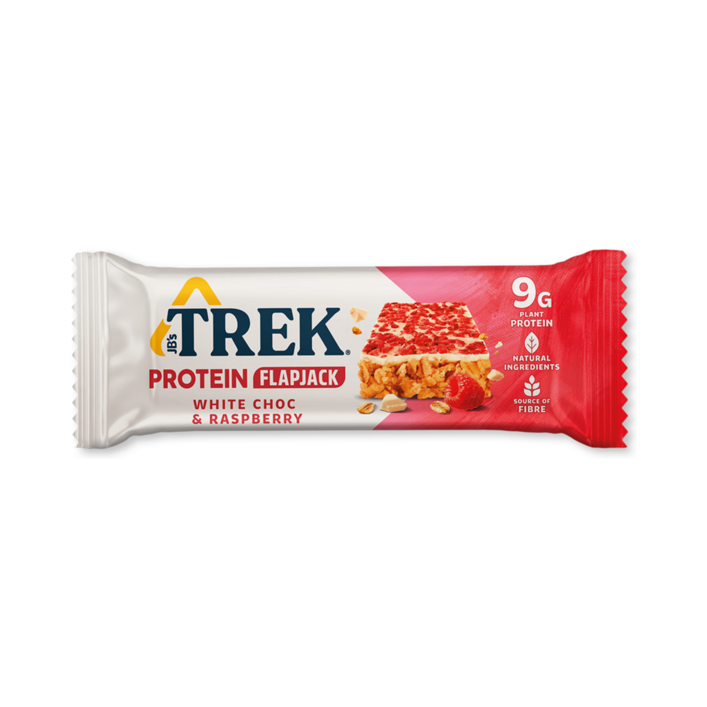 TREK White Choc & Raspberry Protein Flapjack