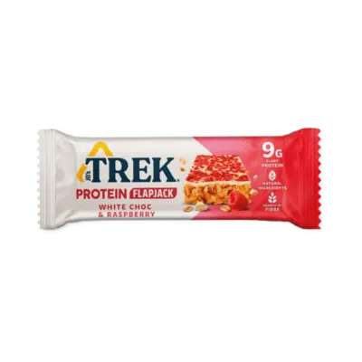 TREK White Choc & Raspberry Protein Flapjack