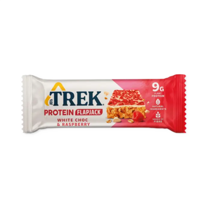 TREK White Choc & Raspberry Protein Flapjack