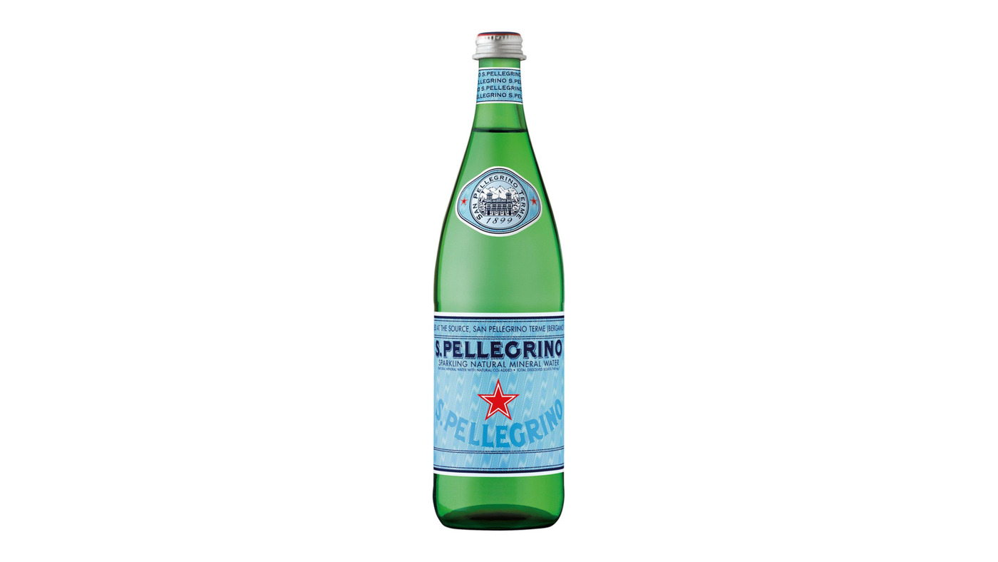 San Pellegrino Sparkling Water in a Glass Bottle