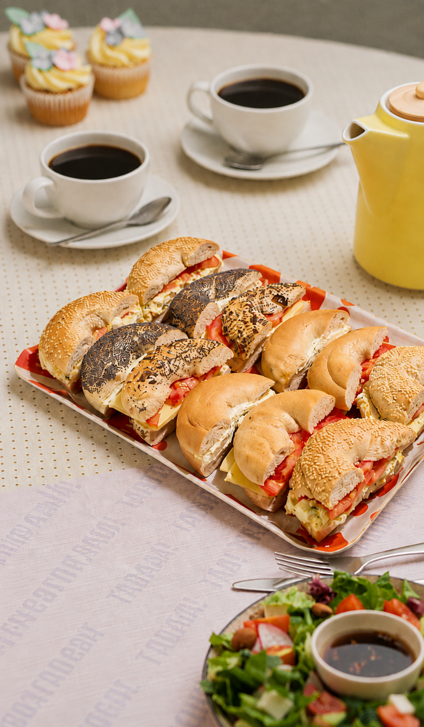 Veggie Bagel Platter