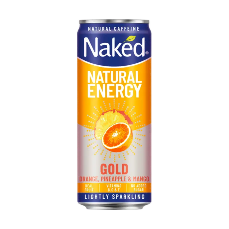 Naked Orange, Pineapple and Mango Natural Energy Drink