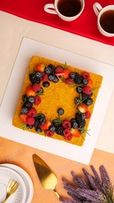 Honey Cake with Fresh Berries (S)