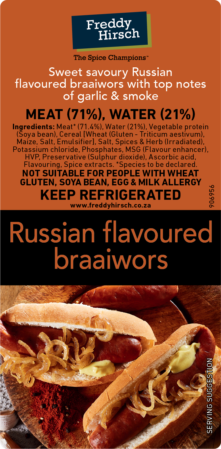 Russian Griller Braai Label - Freddy Hirsch Online Shop