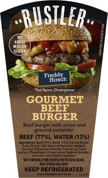 Gourmet Beef Burger Label