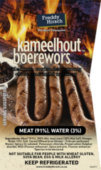 Kameelhout Boerewors Species Label