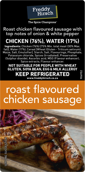 Roast Chicken Sausage Label