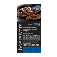 Cedeberg Boerewors Species Label