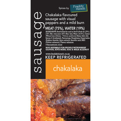 Chakalaka Sausage Species Label