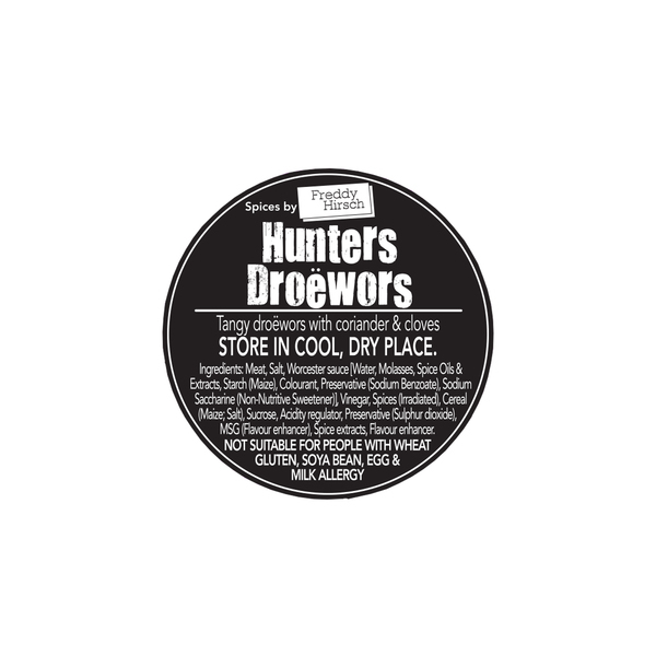 Hunters Droëwors Label
