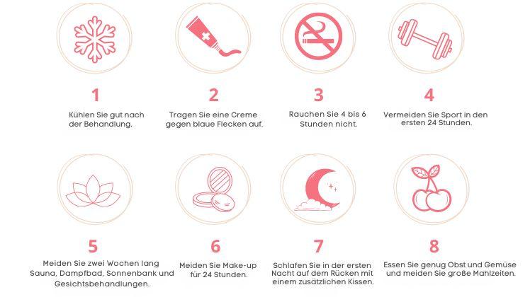 Nach der Behandlung gut kühlen