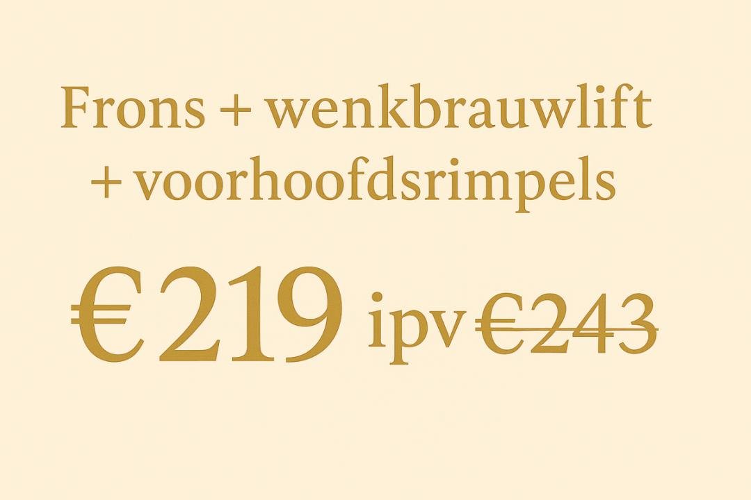 Frons + wenkbrauwlift + voorhoofdsrimpels