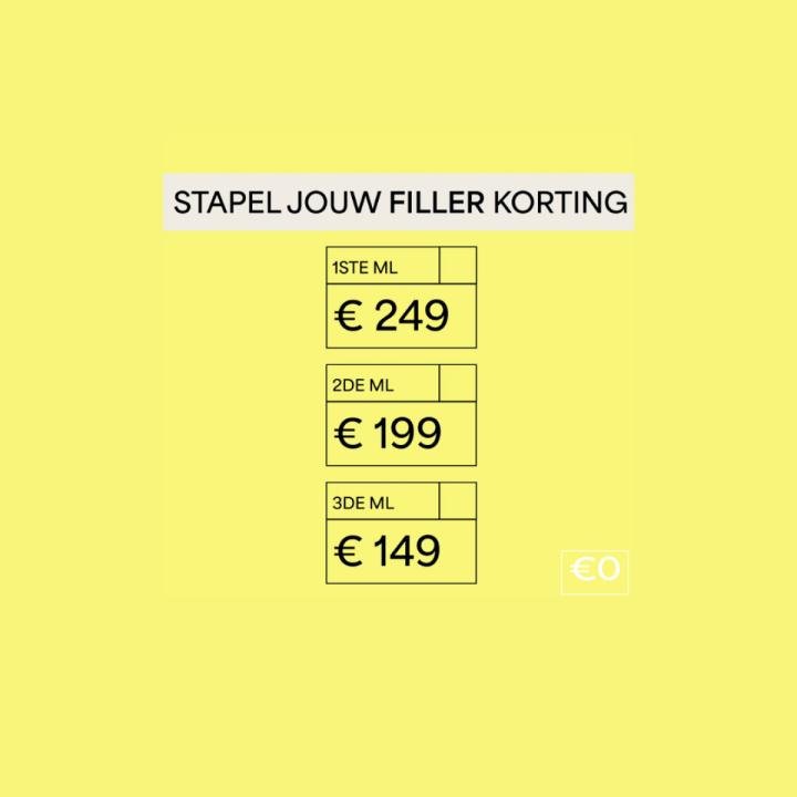 Stapel je filler-korting bij Fairday Clinics