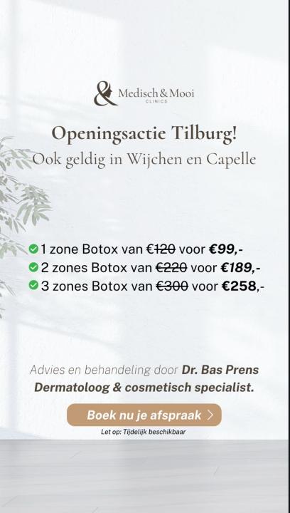 Tilburg in open! Mooie kortingen, ook in Wijchen en Capelle!
